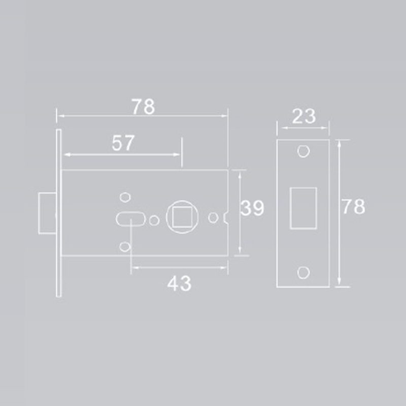 Single face/keyed zinc alloy inbisible lock-YS15 Series