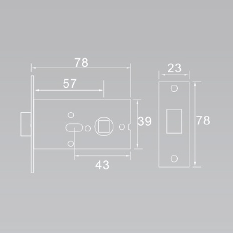 Single face/keyed zinc alloy inbisible lock-YS95 Series