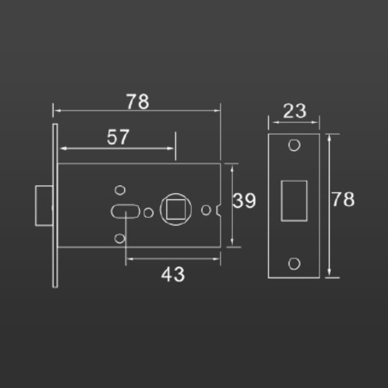 Single face/keyed zinc alloy inbisible lock-YS66 Series