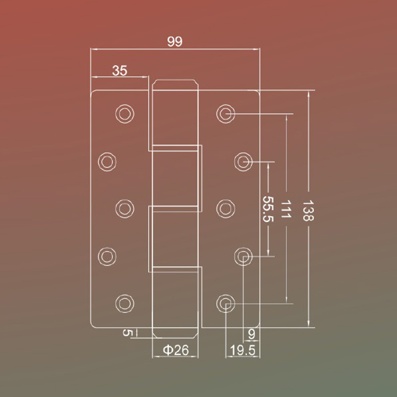 Hydraulic hinge-independent M5 type
